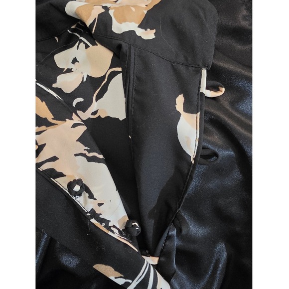 Sue Sartor by antrhopologie Floral Maxi Dress Mandarin Collar Belted Large - Picture 16 of 16